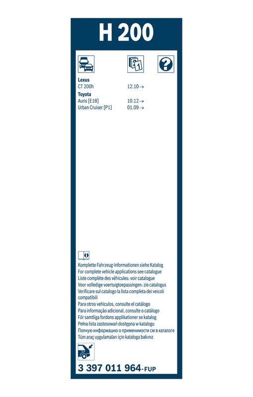 BOSCH Viskerblad H200 Bagrude
